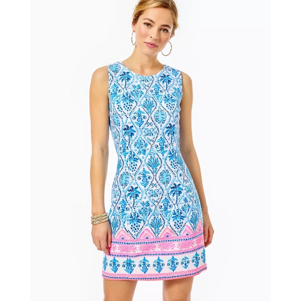 COPY - Lilly Pulitzer Mila Stretch Shift Resort Dress in White Isle of Tile
